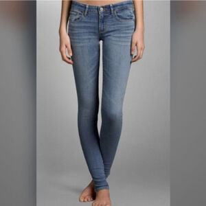 A&F Abercrombie & Fitch Jegging Skinny Jeans Medium Blue Wash Stretch 4 Long